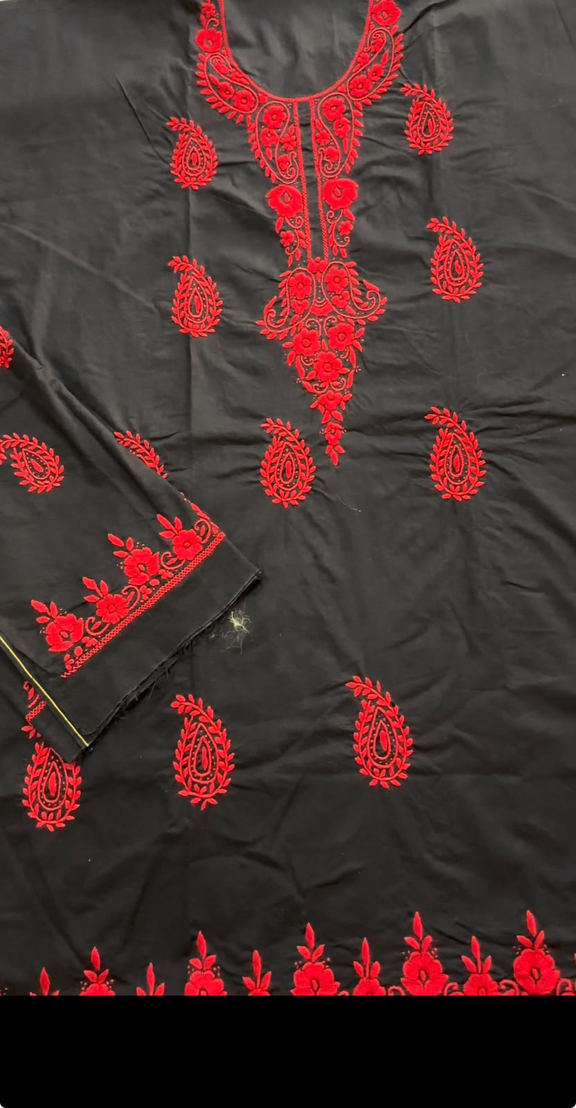 2 Pc Unstitched Handmade Multani Embroidery Dress