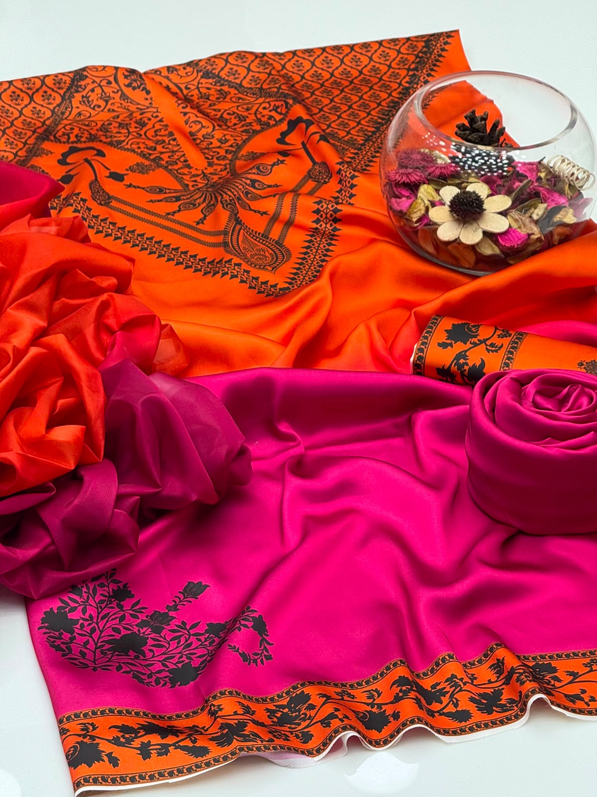 UnStitched Handmade Multani Embroidery Dress 3Pc