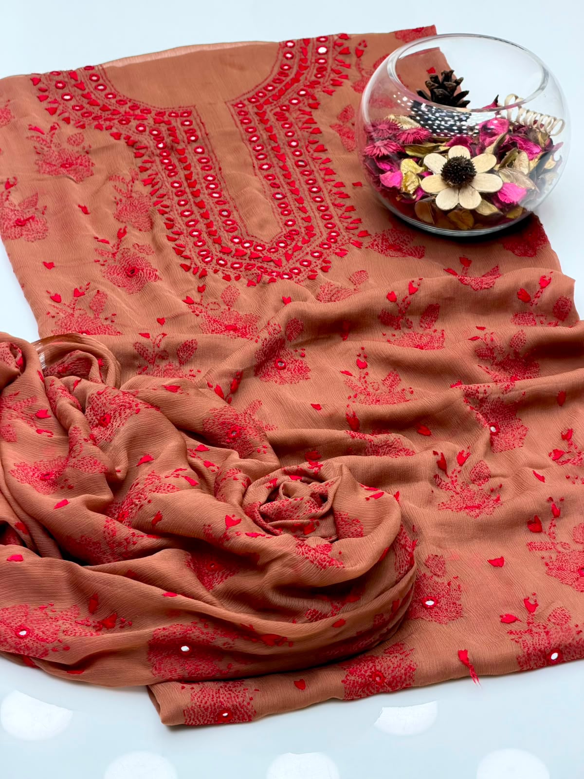 UnStitched Handmade Multani Embroidery 2Pc