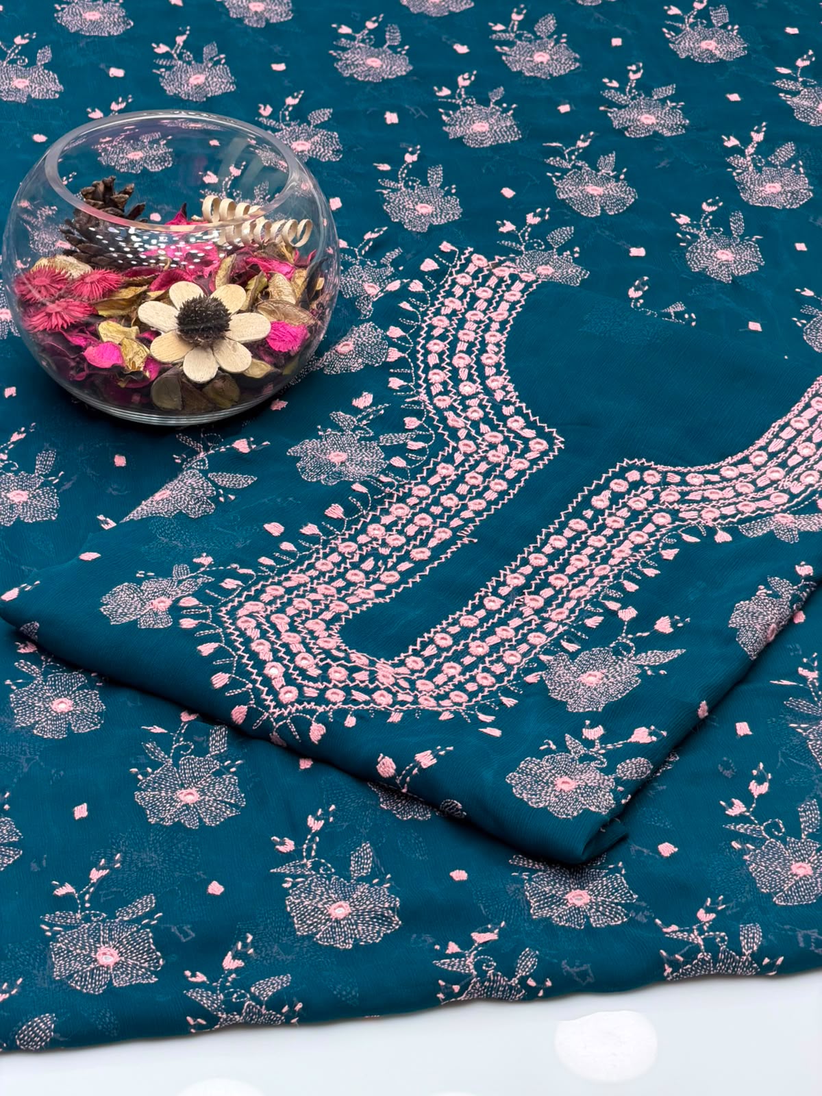 UnStitched Handmade Multani Embroidery 2Pc
