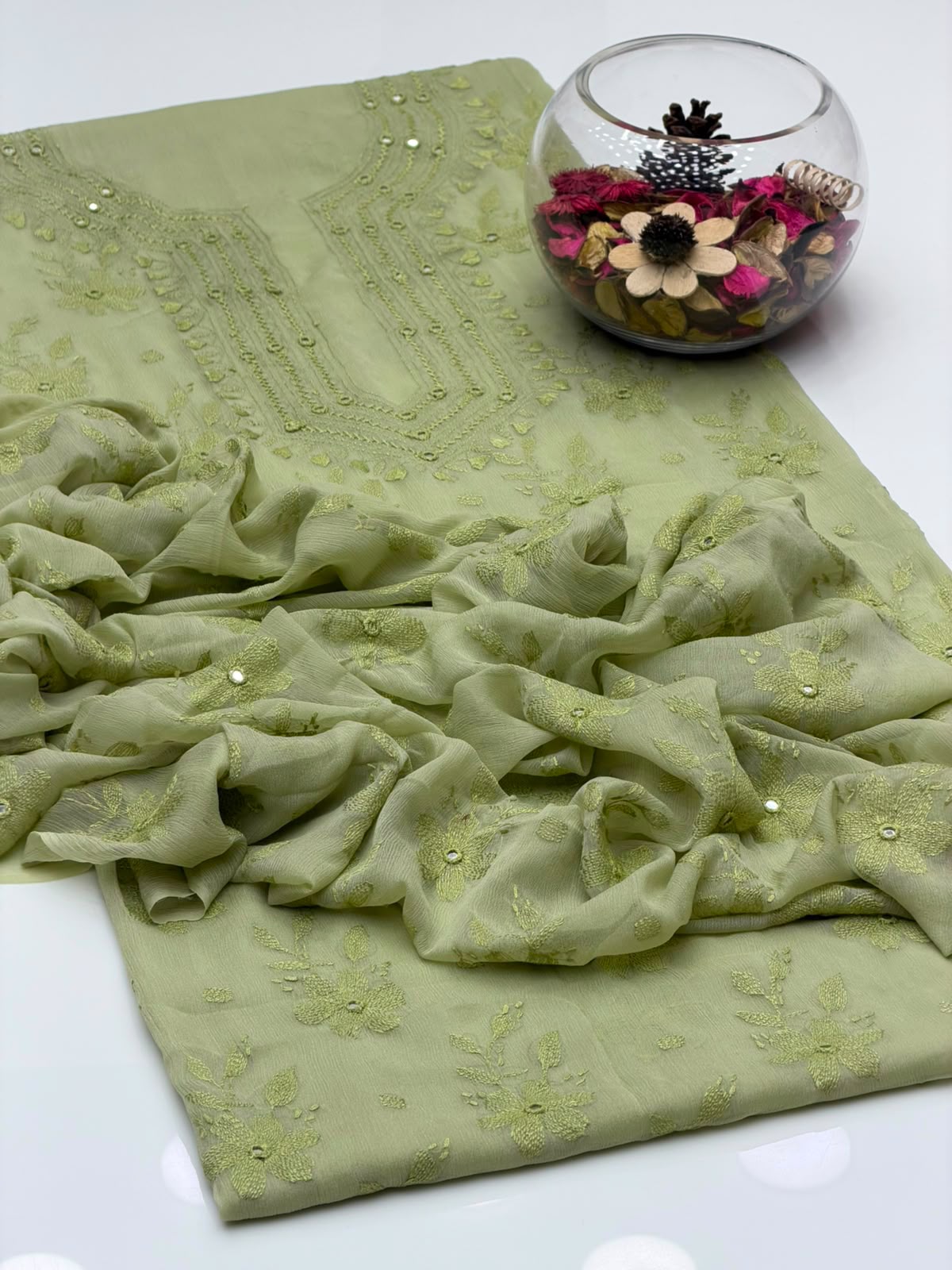 UnStitched Handmade Multani Embroidery 2Pc