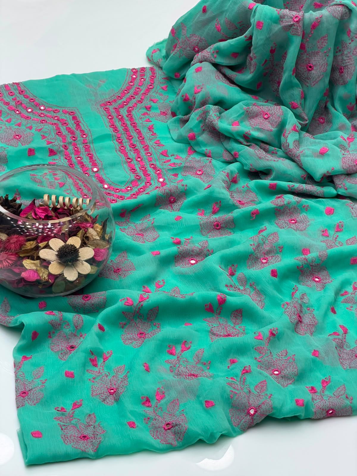 UnStitched Handmade Multani Embroidery 2Pc