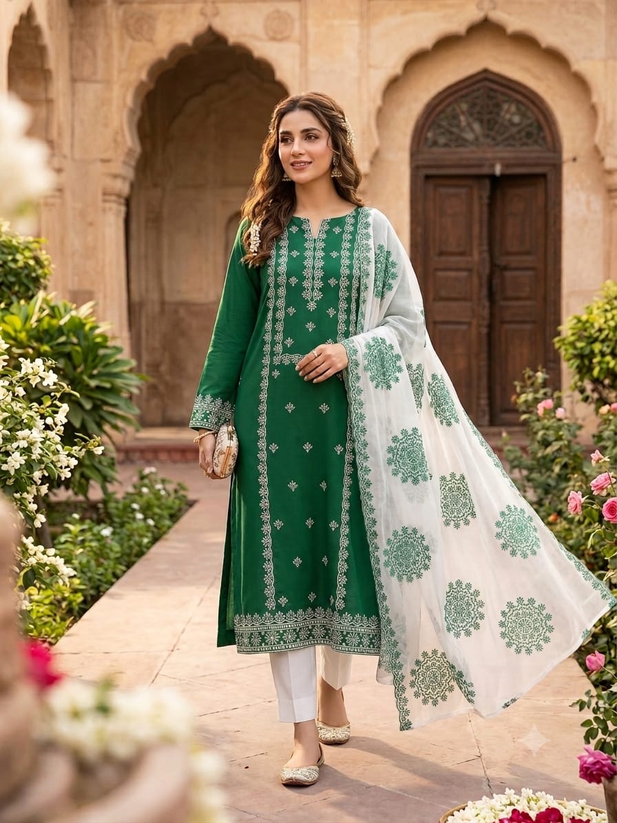 Unstitched Independence Dress 3Pc