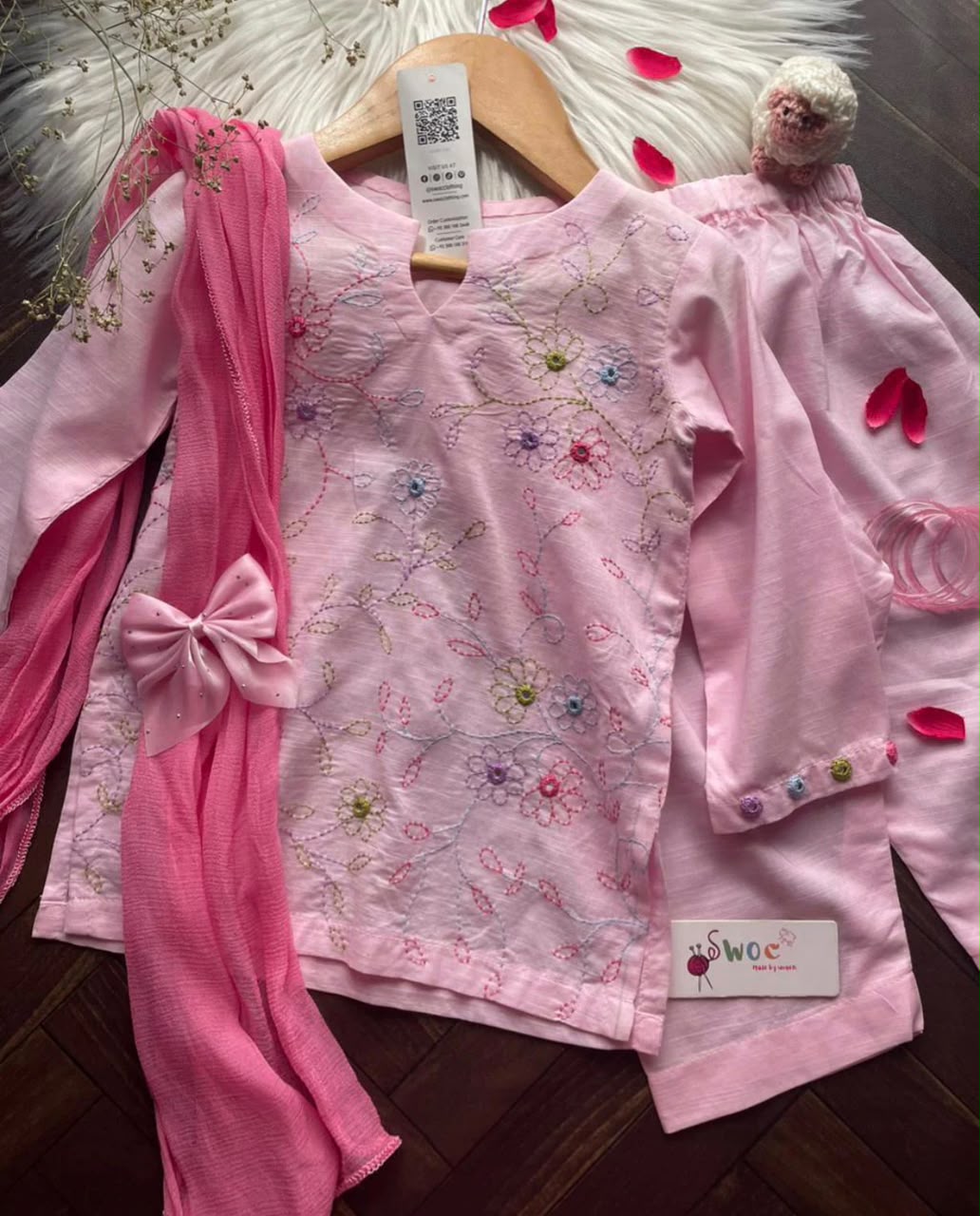 Stitched Handmade Multani Embroidery Dress