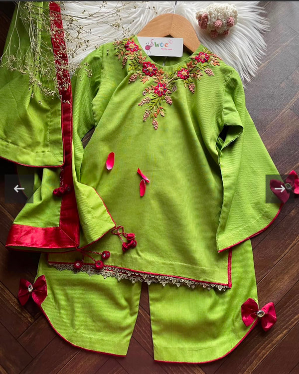 Stitched Handmade Multani Embroidery Dress